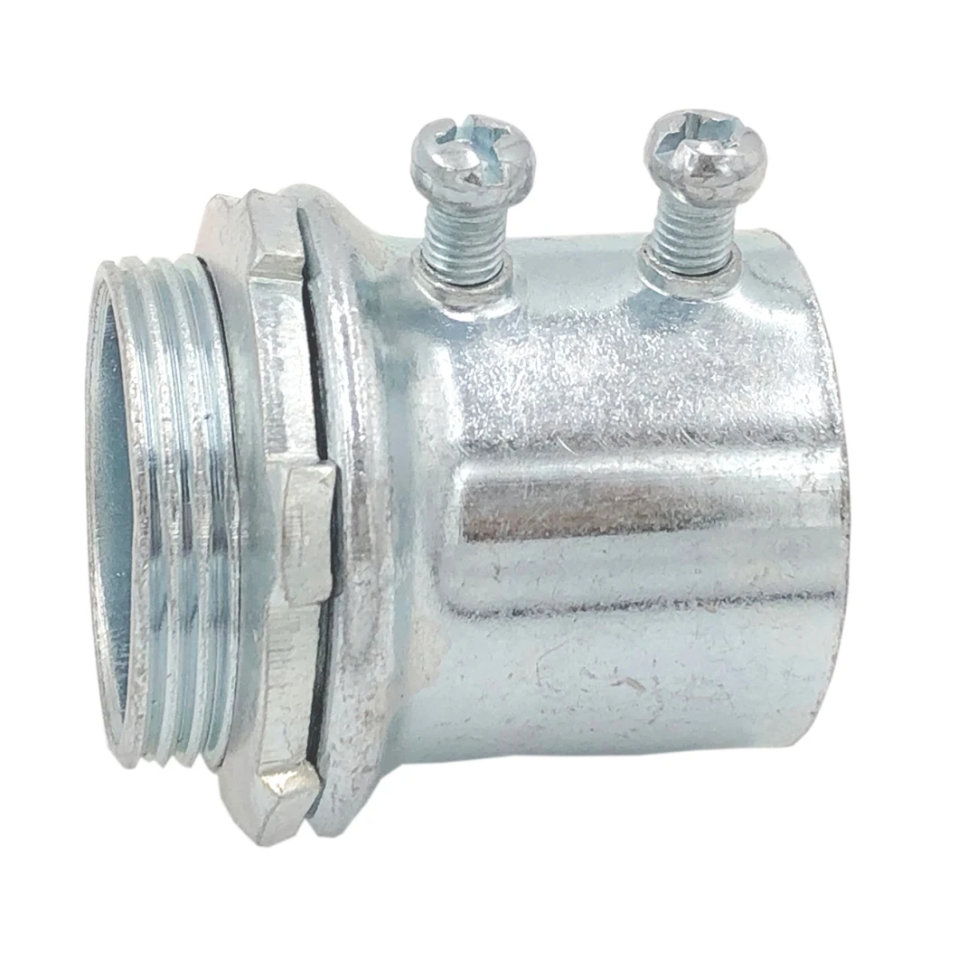 Zinc Plated Aluminum Pipe Fitting EMT Connector Compressin Type with UL Certificate