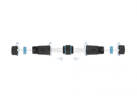 Высококачественный разъем RJ45, сетевая розетка Cat5e, 8-контактный кабельный разъем, водонепроницаемый разъем IP68 для использования на открытом воздухе